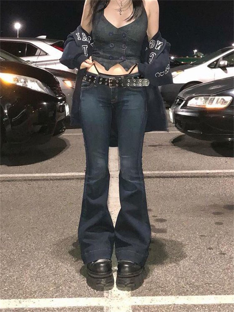 Low Waisted Y2K Flare Jeans Aesthetic Retro 2000s Cute Denim Sweatpants Streetwear Fashion Harajuku Casual Capris Cuteandpsycho 3 Low Waisted Y2K Flare Jeans Aesthetic Retro 2000s Cute Denim Sweatpants Streetwear Fashion Harajuku Casual Capris Cuteandpsycho 3