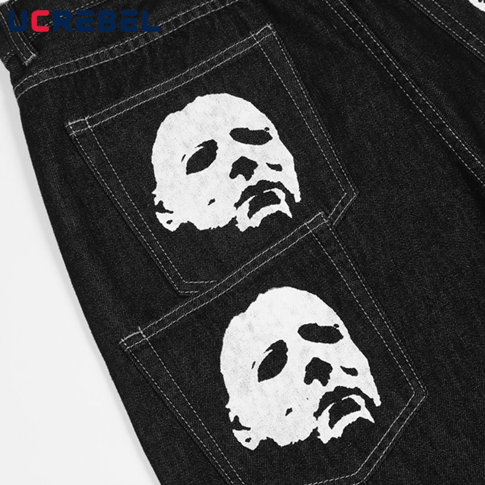 Spoof Portrait Print Denim Pants Mens High Street Funny Loose Straight-leg Pants Streetwear Casual Jeans y2k Trousers Men 4 Spoof Portrait Print Denim Pants Mens High Street Funny Loose Straight-leg Pants Streetwear Casual Jeans y2k Trousers Men 4